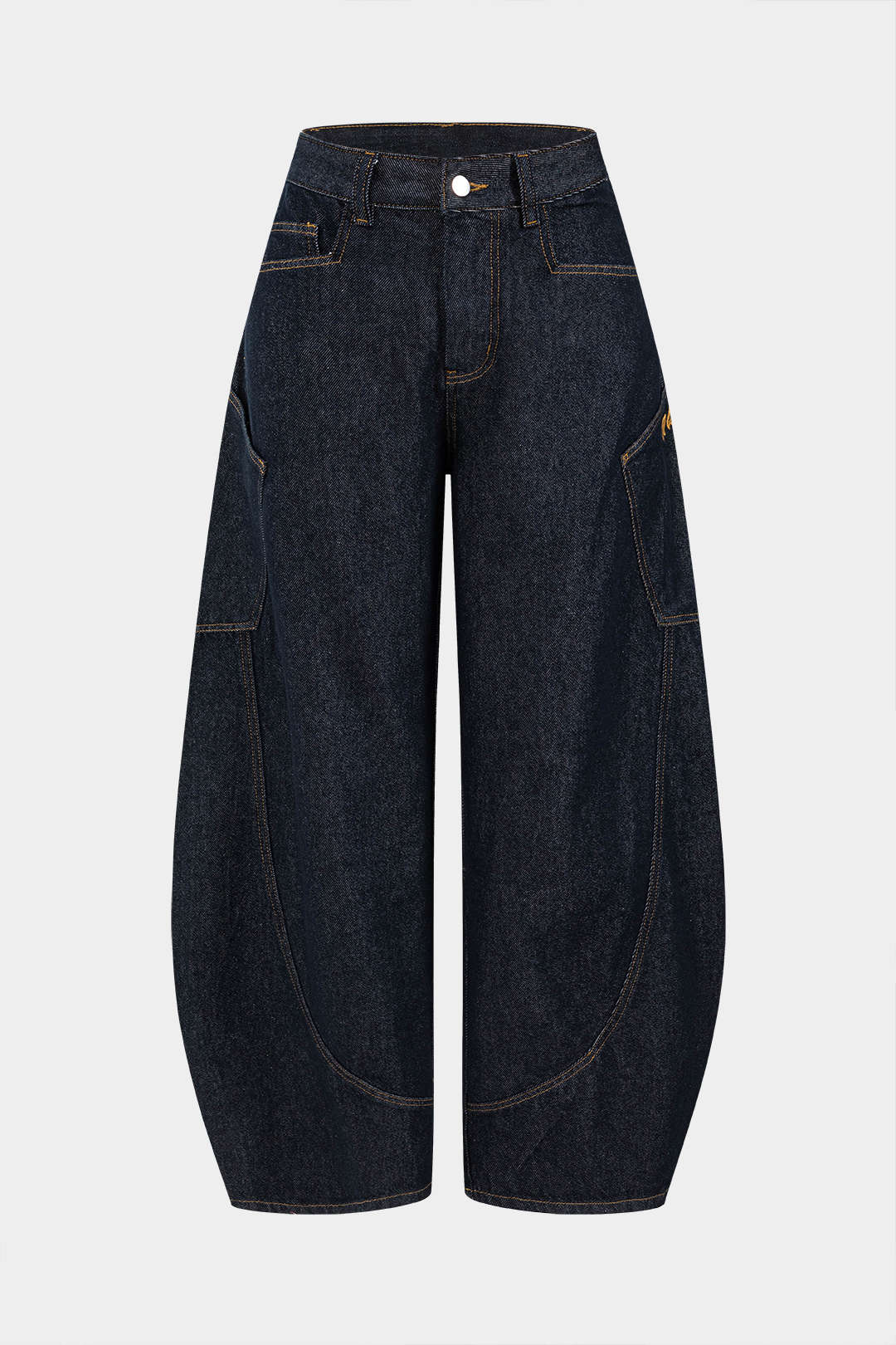 Women's Vintage Washed Wide Leg Barrel Jeans