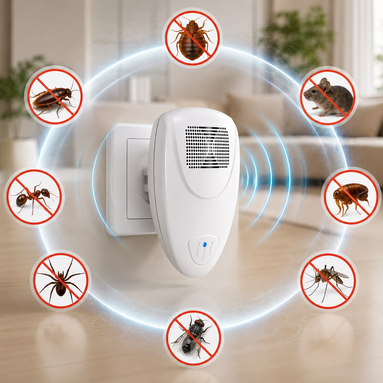 Ultrasonic Bed Bug Repeller for Safe Home Protection