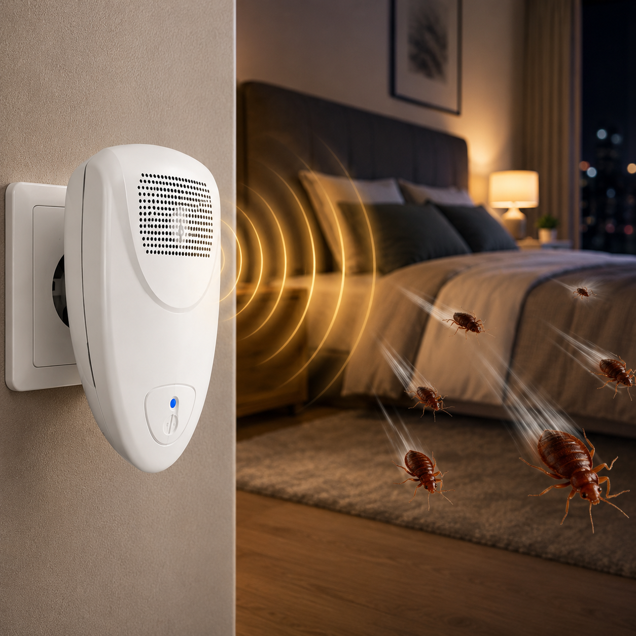 Ultrasonic Bed Bug Repeller for Safe Home Protection