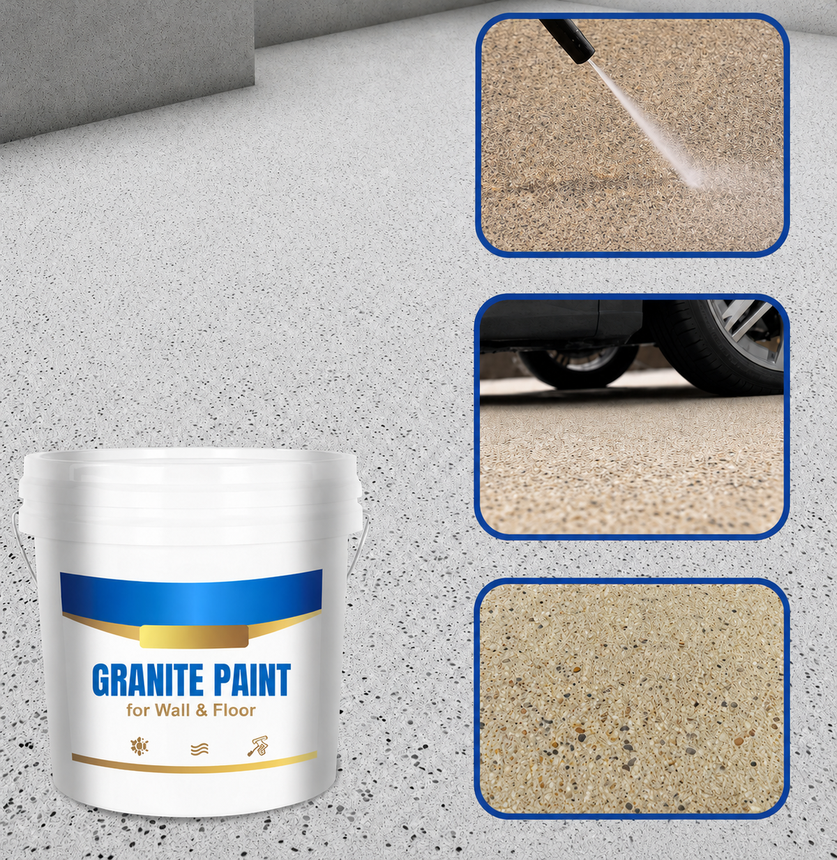 1kg Waterproof Granite Paint for Protection & Style