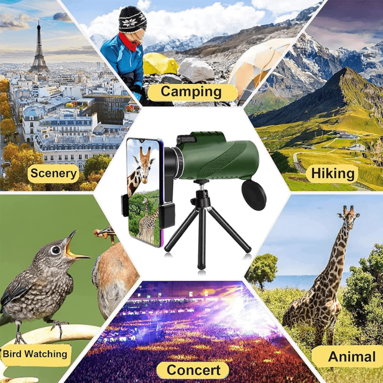 Compact 600x Ultra-Zoom Monocular Telescope