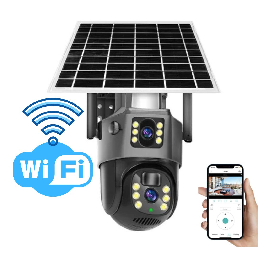 Wireless 4K Security Camera with Solar Panel – Dual Protection 4K