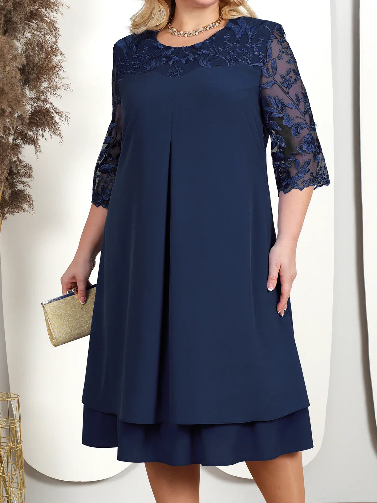 Plus Size Autumn Banquet Dress