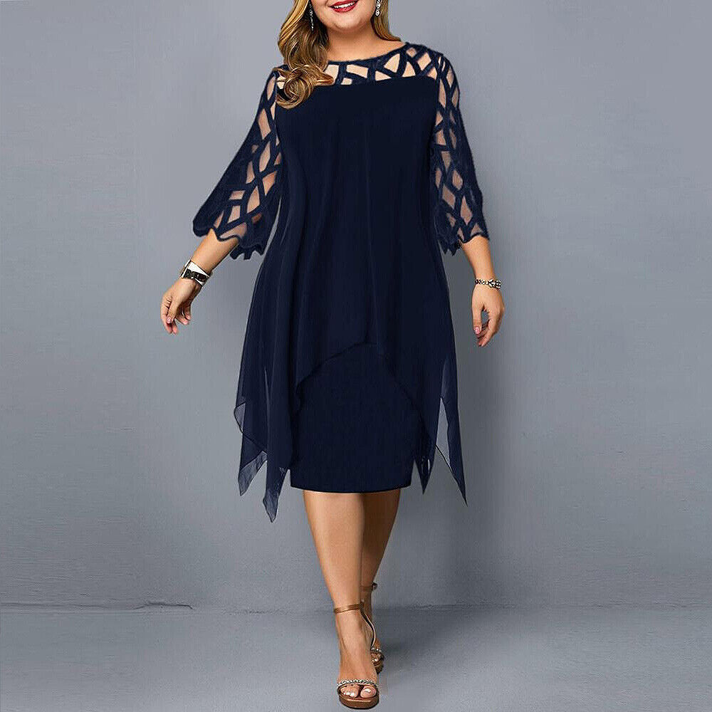Plus-Size Midi Dress for Fall