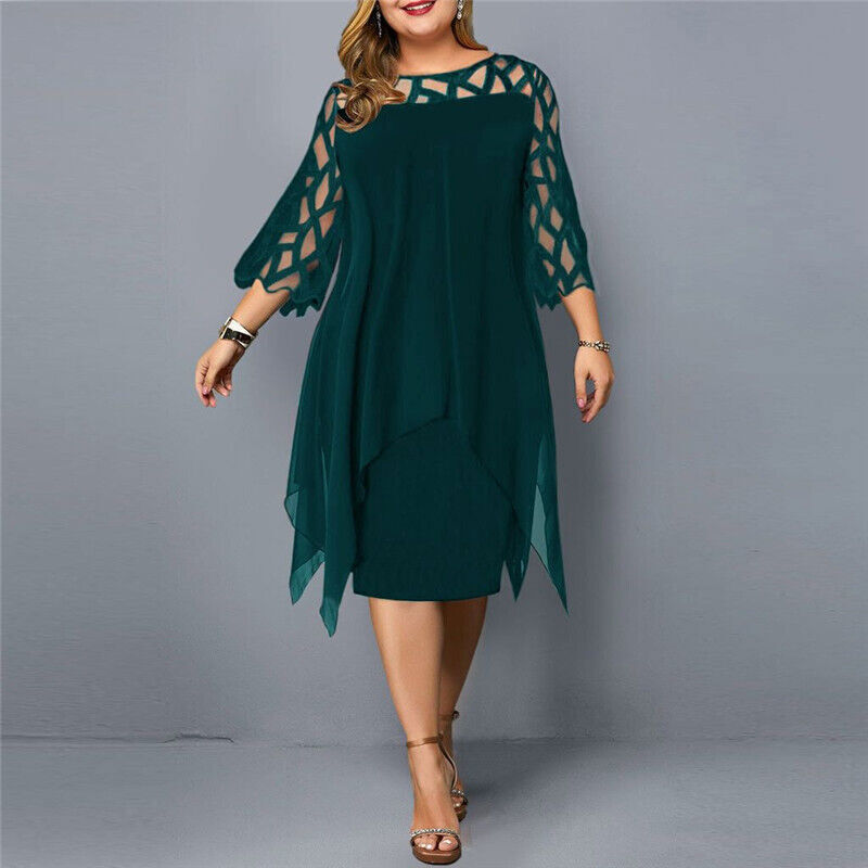 Plus-Size Midi Dress for Fall