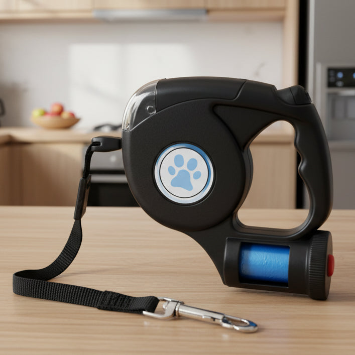 LED Dog Leash with Built-in Flashlight for Safe Walks