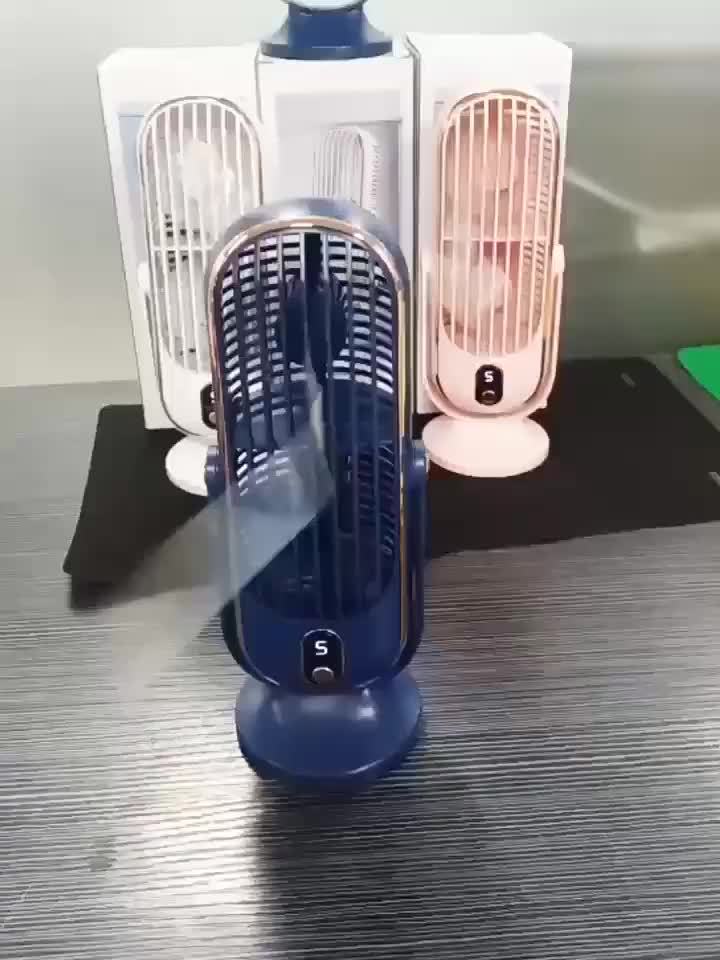 Premium Cooling Fan | Dual Motor, 720° Rotation, USB Rechargeable & Ultra Quiet for Ultimate Comfort Anywhere