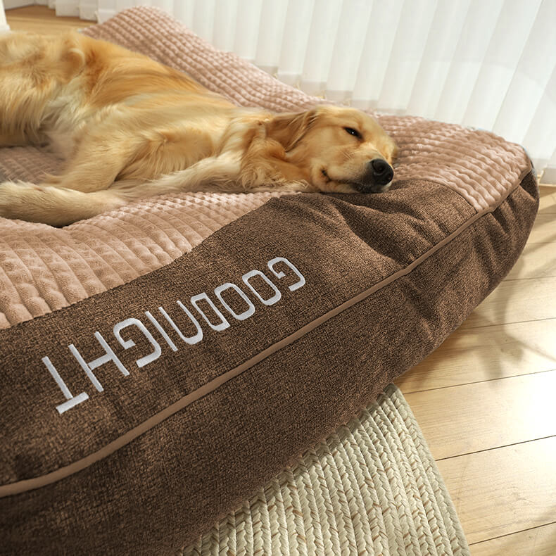 Thick Scratch-Resistant Spine Protection Dog Bed