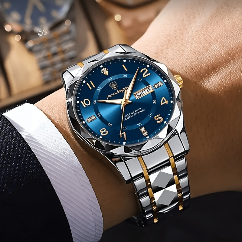 Men's Multifunctional Waterproof Sports Watch - Titanium