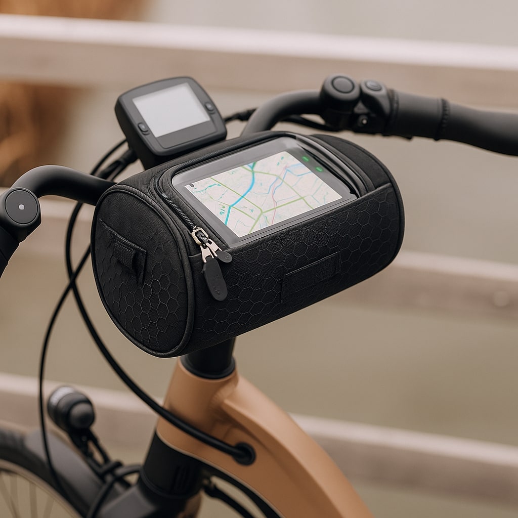 Waterproof Bicycle Handlebar Bag with Touchscreen