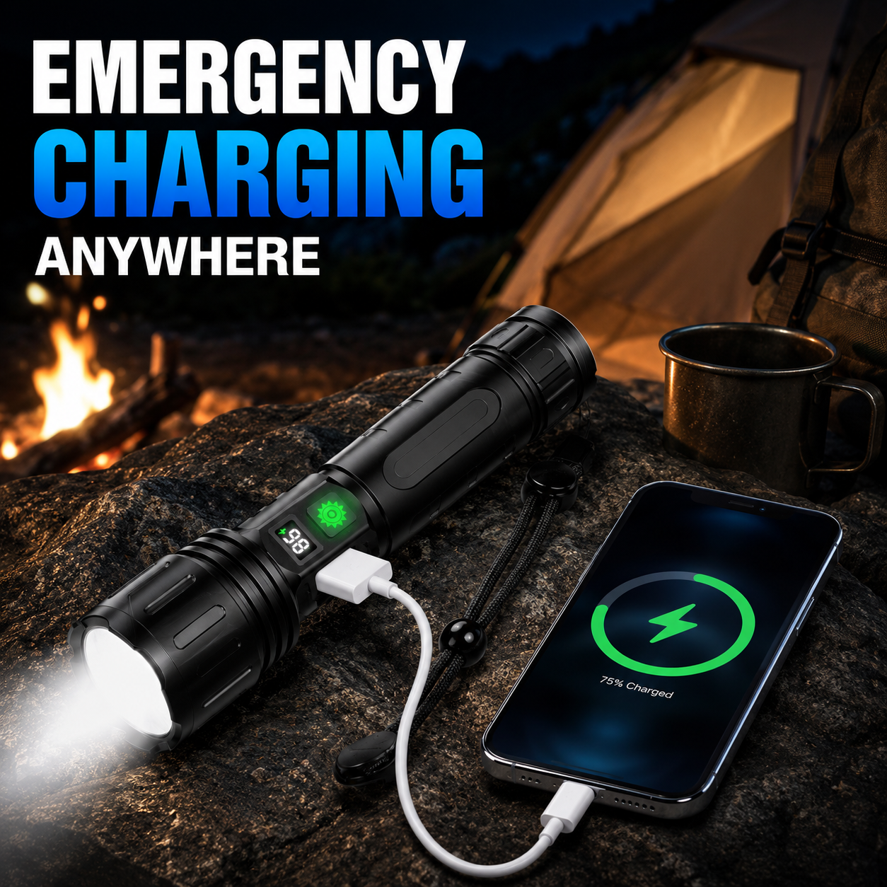 Extreme Brightness Tactical Flashlight