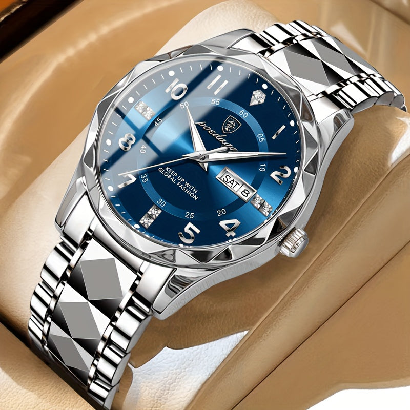 Men's Multifunctional Waterproof Sports Watch - Titanium