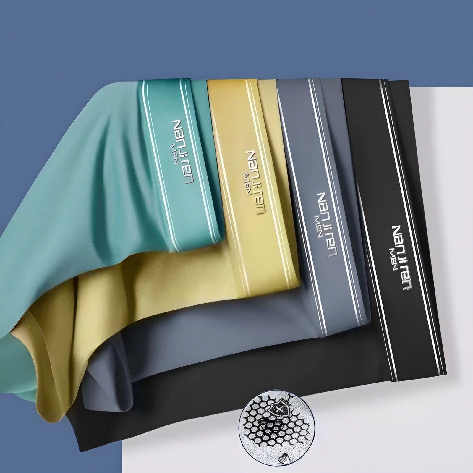 Men's Ice Silk Boxer Shorts – Seamless, Soft & Breathable | Set of 4