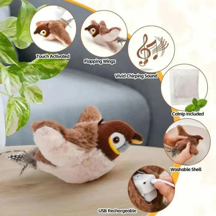 Interactive Plush Toy for Active Cats