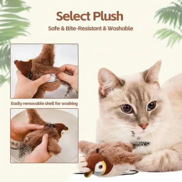 Interactive Plush Toy for Active Cats