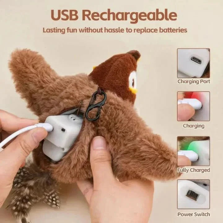 Interactive Plush Toy for Active Cats