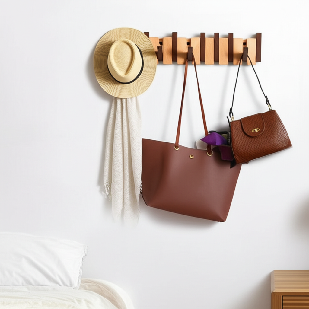 Wooden Piano Coat Rack - Elegant Design
