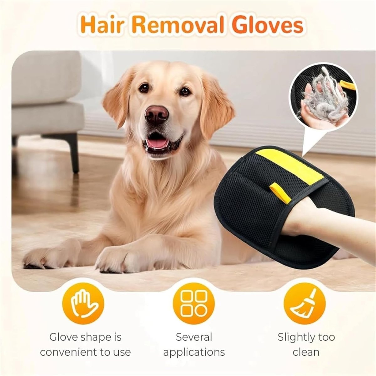 Efficient Grooming Gloves for Removing Pet Hair