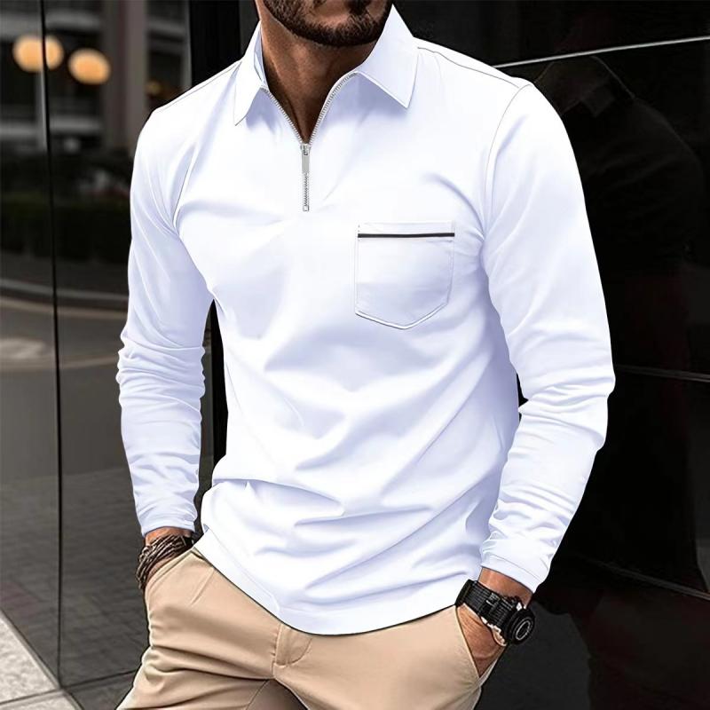 Men's Long Sleeve Polo Shirt | Zipper