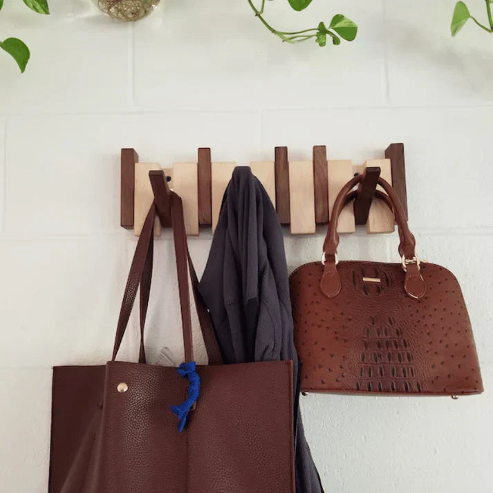 Wooden Piano Coat Rack - Elegant Design
