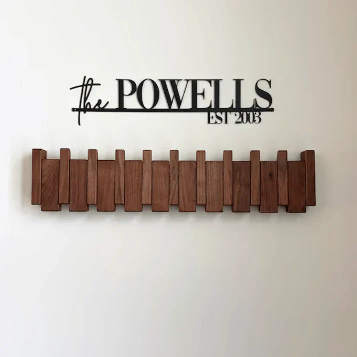 Wooden Piano Coat Rack - Elegant Design