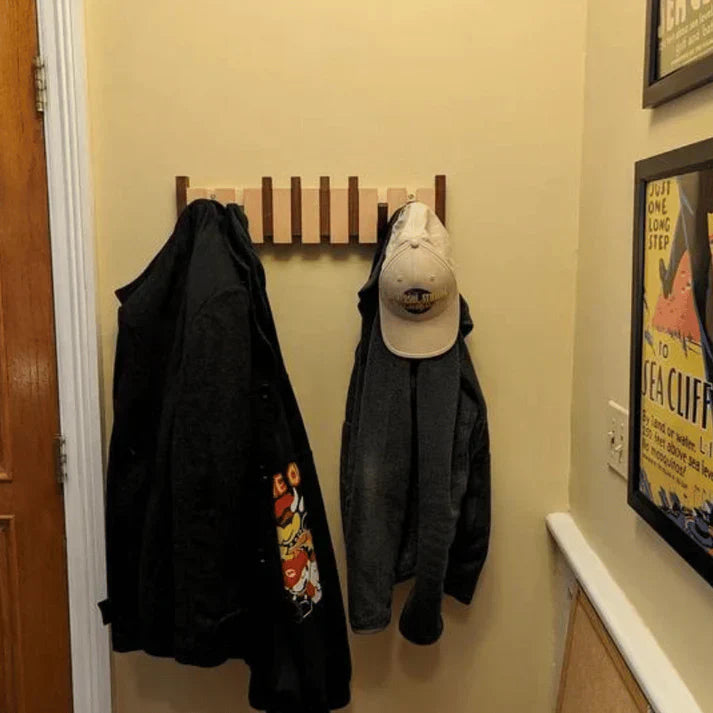 Wooden Piano Coat Rack - Elegant Design
