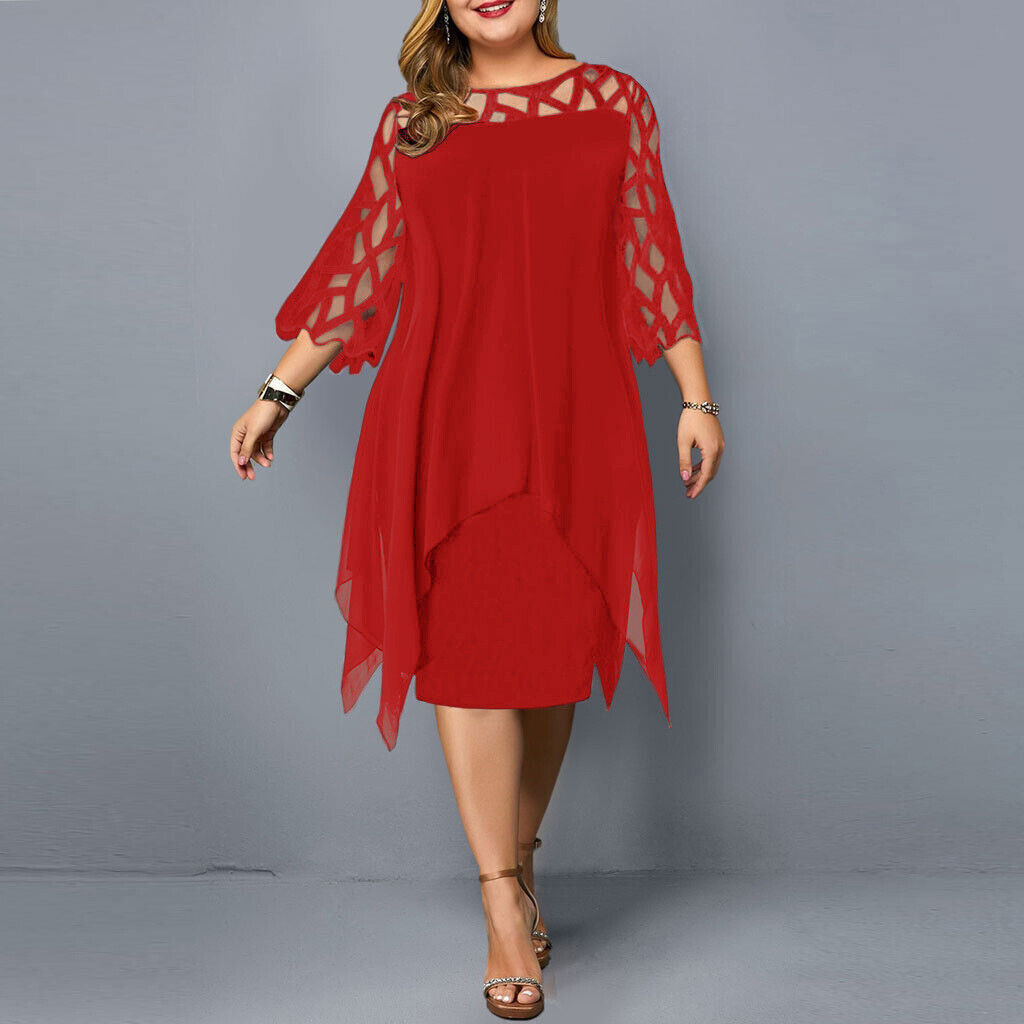 Plus-Size Midi Dress for Fall