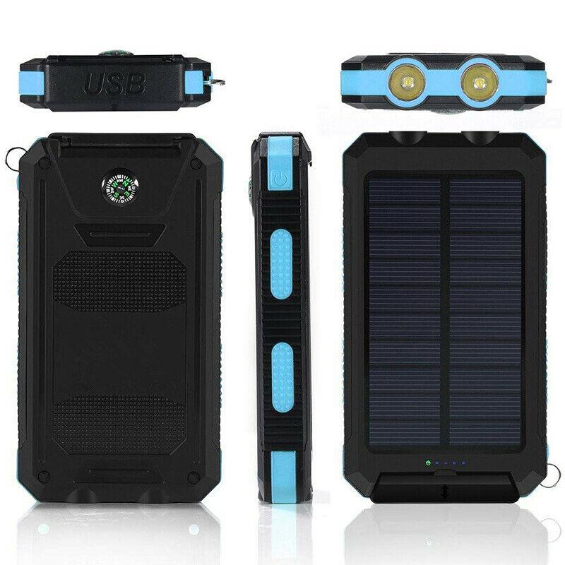 20000mAh Waterproof Solar Power Bank - External Charger