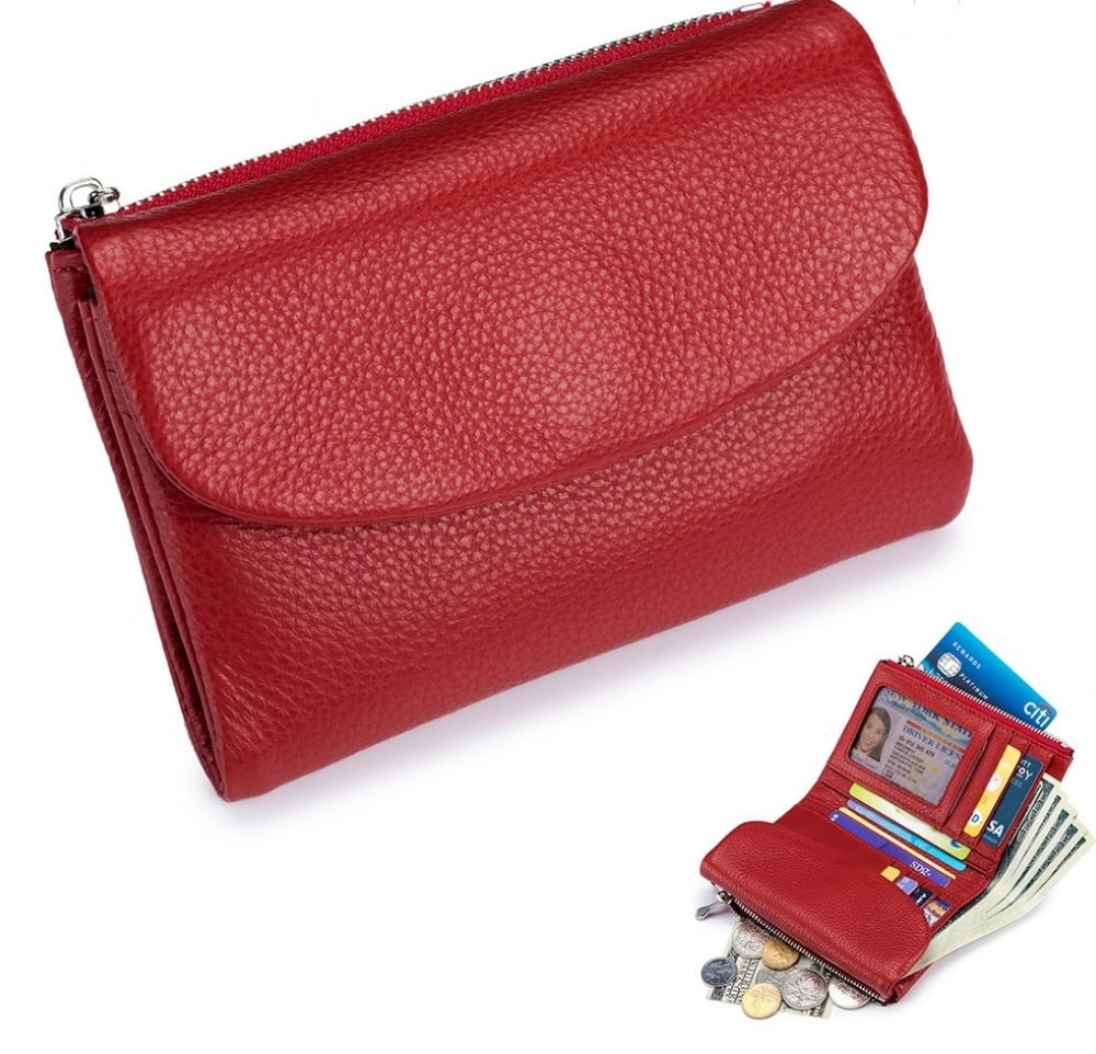 Compact RFID Leather Wallet