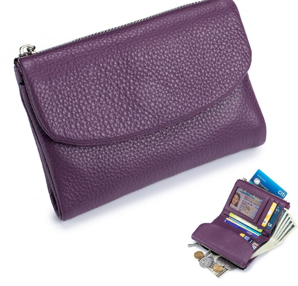 Compact RFID Leather Wallet
