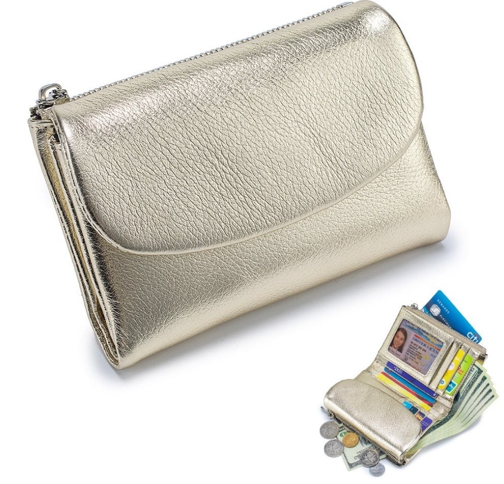 Compact RFID Leather Wallet