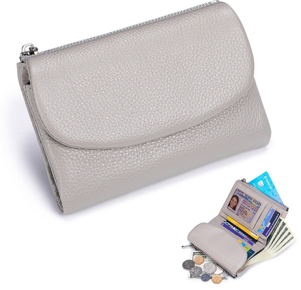 Compact RFID Leather Wallet