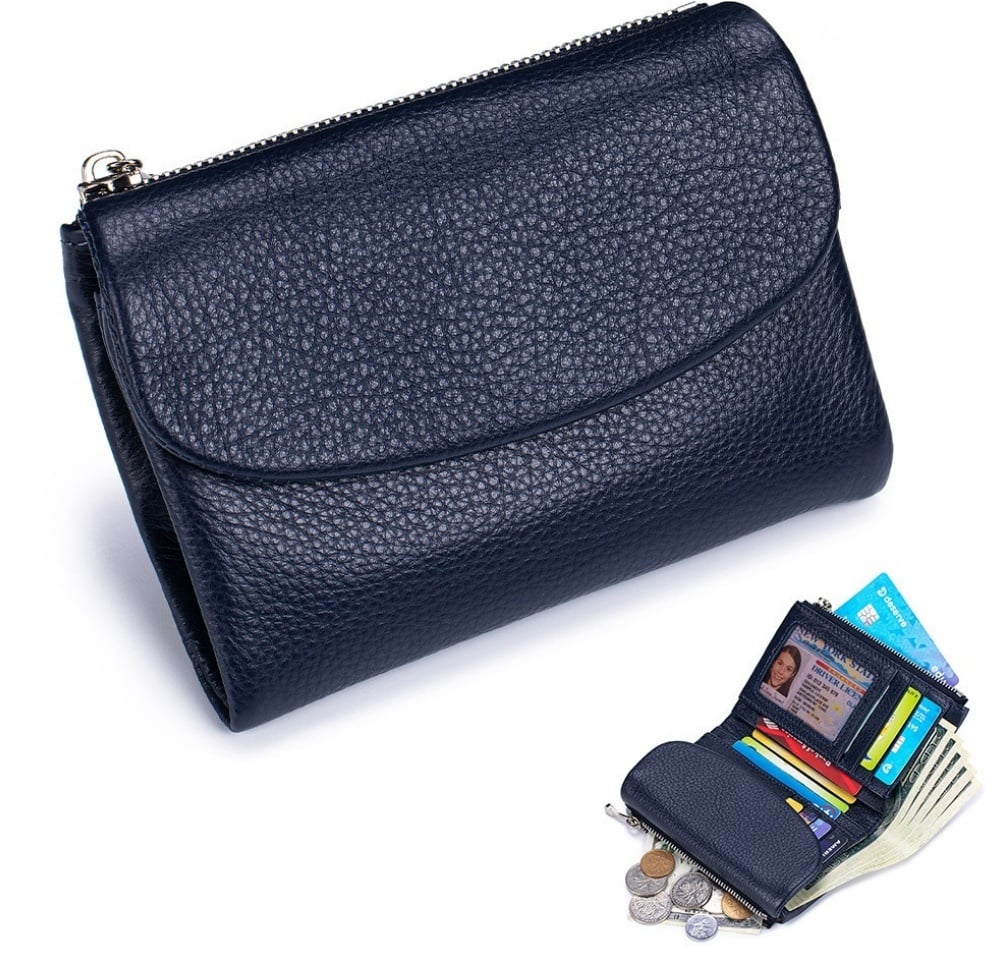 Compact RFID Leather Wallet