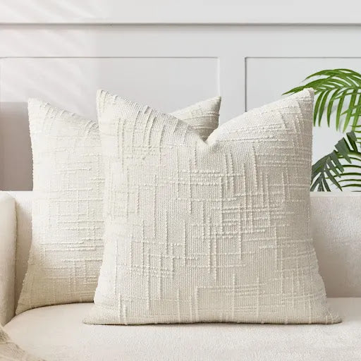 Chenille Decorative Cushion with Bamboo Texture in Solid Color for Sofa and Bedroom