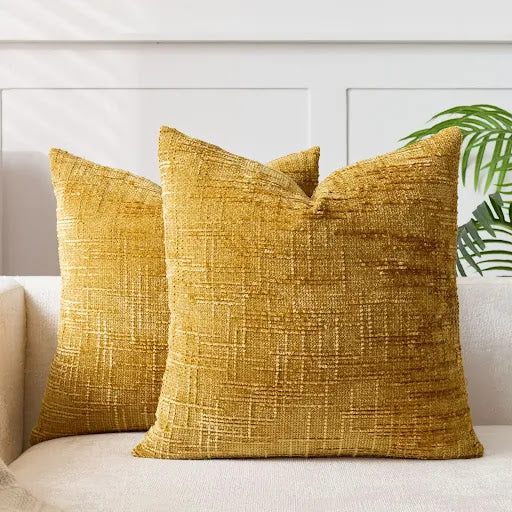 Chenille Decorative Cushion with Bamboo Texture in Solid Color for Sofa and Bedroom