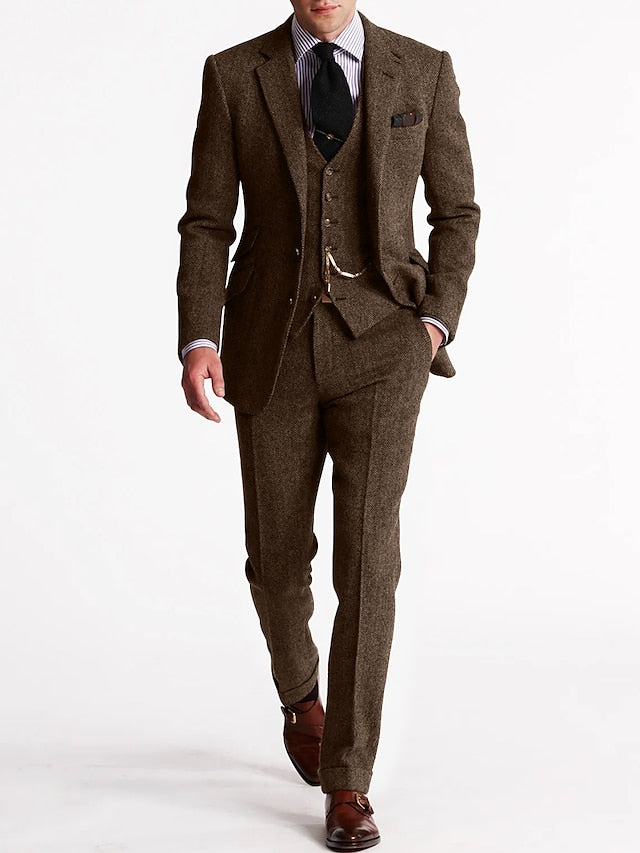 Men's Tweed Tuxedo Suit | Complete